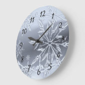 Weihnachtsschnee Große Wanduhr (Winkel)