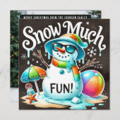 Weihnachtsschnee im Sommer viel Spaß Feiertagskarte (Vorne/Hinten)