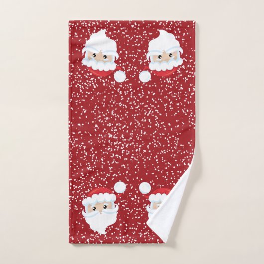 Weihnachtsschnee im Winter zu Weihnachten Badhandtuch Set (Handtuch)