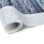 Weihnachtsschnee in der Baumszene Papier verpacken Geschenkpapier (Rolleneckpunkt)
