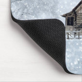 Weihnachtsschnee in der Hütte Mousepad (Ecke)