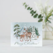 Weihnachtsschnee in der Wald Natur Postkarte (Stehend Vorderseite)