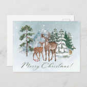 Weihnachtsschnee in der Wald Natur Postkarte (Vorne/Hinten)
