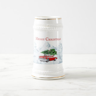 Weihnachtsschnee in Rotwein Bierglas