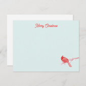 Weihnachtsschnee-Kardinal Mitteilungskarte (Vorne/Hinten)