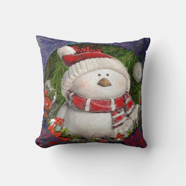 Weihnachtsschnee Kissen (Vorderseite)