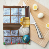 Weihnachtsschnee Küchentuch (Viertel Falte)