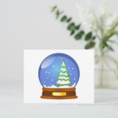 Weihnachtsschnee-Kugel Feiertagspostkarte (Stehend Vorderseite)