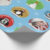 Weihnachtsschnee-Kugel-kundenspezifische Geschenkpapier (Ecke)