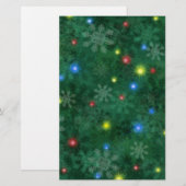 Weihnachtsschnee-Lichter Briefpapier (Vorne/Hinten)