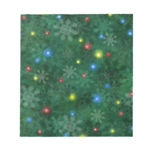 Weihnachtsschnee-Lichter Notizblock