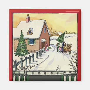 Weihnachtsschnee Magnet