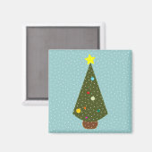 Weihnachtsschnee Magnet (Vorderseite/Rückseite)