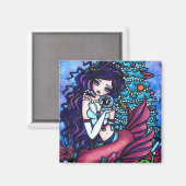 Weihnachtsschnee Meerjungfrau Tree Kunst von Hanna Magnet (Vorderseite/Rückseite)