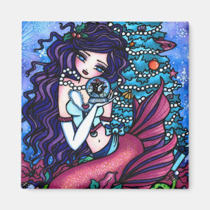 Weihnachtsschnee Meerjungfrau Tree Kunst von Hanna Magnet