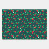 Weihnachtsschnee, Mistletoe, Kariert Geschenkpapier Set (Vorderseite 3)