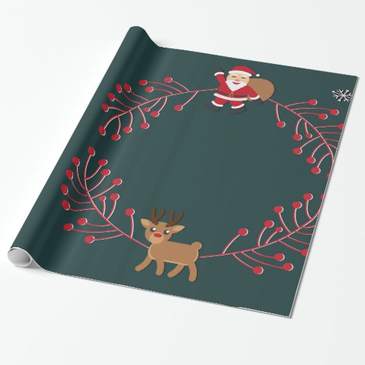 Weihnachtsschnee mit Glitzer Geschenkpapier (Ungerollt)
