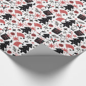 Weihnachtsschnee mit Glitzer Geschenkpapier (Ecke)