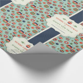 Weihnachtsschnee mit Glitzer Geschenkpapier (Ecke)