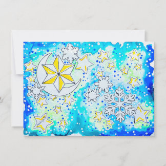Weihnachtsschnee Mitteilungskarte