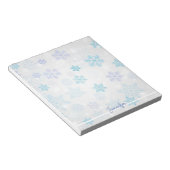 Weihnachtsschnee Name Kleine Geschenk Notepad Notizblock (angewinkelt)