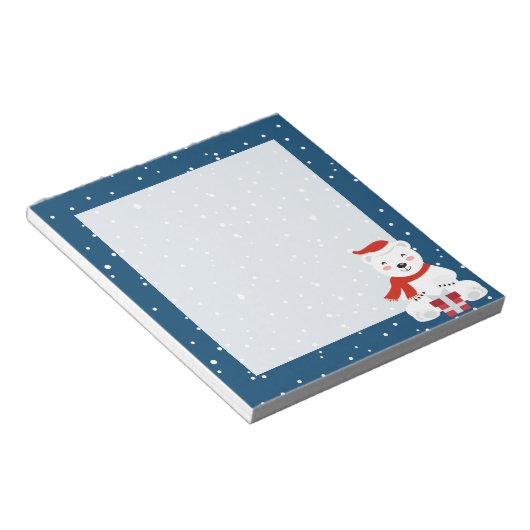 Weihnachtsschnee Notizblock (angewinkelt)