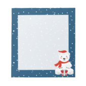 Weihnachtsschnee Notizblock (Vorderseite)