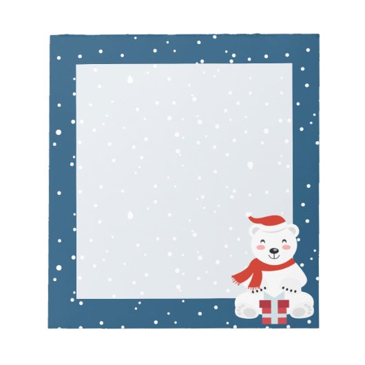 Weihnachtsschnee Notizblock (Vorderseite)