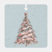 Weihnachtsschnee Ornament Aus Metall (Rückseite)