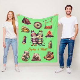 Weihnachtsschnee Otter Couple Outdoor Minze Grün Fleecedecke