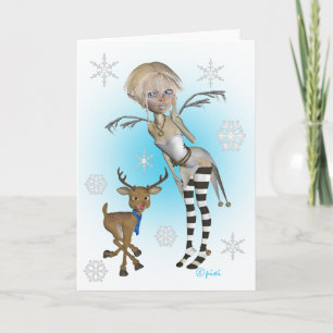 Weihnachtsschnee Pixi Gruß-Karte Feiertagskarte