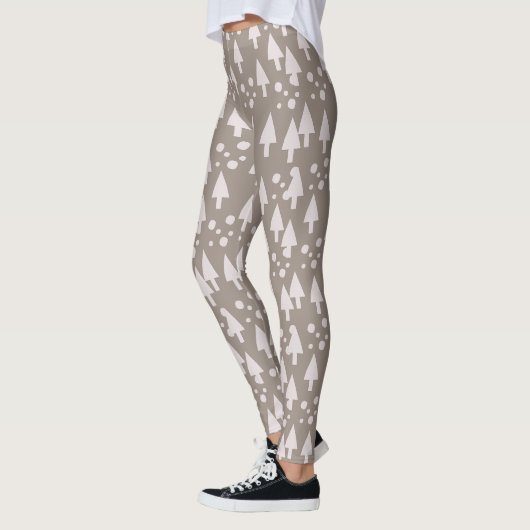 Weihnachtsschnee Rosa Leggings (Links)