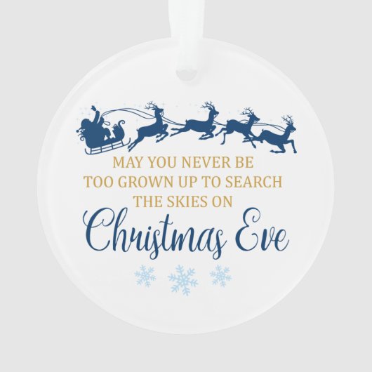 Weihnachtsschnee - Rundweihnachtsschmuck Ornament (Rückseite)