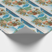 Weihnachtsschnee Santa Geschenkpapier (Ecke)