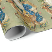 Weihnachtsschnee Santa Geschenkpapier (Rolleneckpunkt)