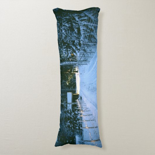 Weihnachtsschnee Seitenschläferkissen (Vorderseite Vertikal)