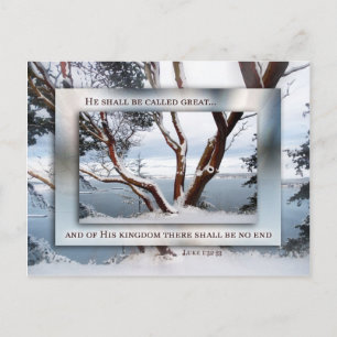 Weihnachtsschnee über der Bucht Feiertagspostkarte