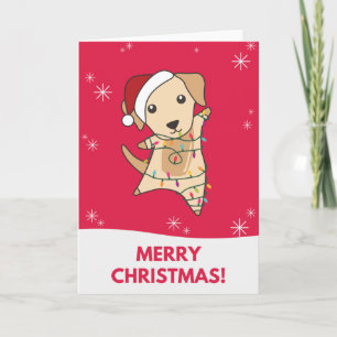 Weihnachtsschnee Wintertiere Hunde Karte Labrador