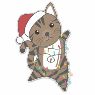 Weihnachtsschnee Wintertiere Katzen Aufkleber