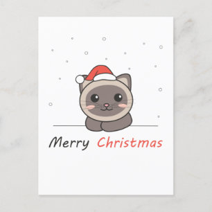 Weihnachtsschnee Wintertiere Katzen Feiertagspostkarte