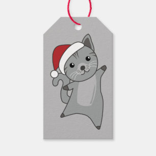 Weihnachtsschnee Wintertiere Katzen Geschenktags Geschenkanhänger