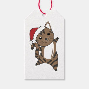 Weihnachtsschnee Wintertiere Katzen Geschenktags Geschenkanhänger