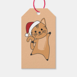 Weihnachtsschnee Wintertiere Katzen Geschenktags Geschenkanhänger