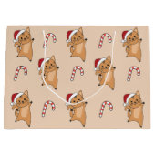 Weihnachtsschnee Wintertiere Katzen Große Geschenktüte (Vorderseite)