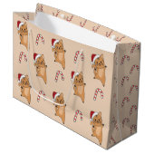 Weihnachtsschnee Wintertiere Katzen Große Geschenktüte (Vorderseite Schrägansicht)