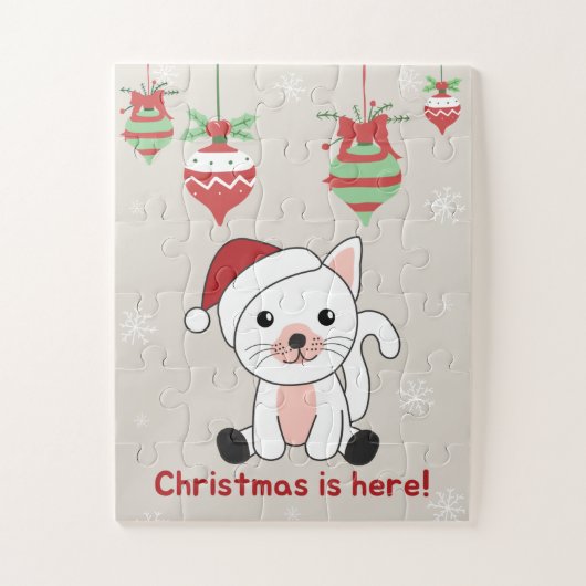 Weihnachtsschnee Wintertiere Katzen Jigsaw Puzz Puzzle (Vertikal)