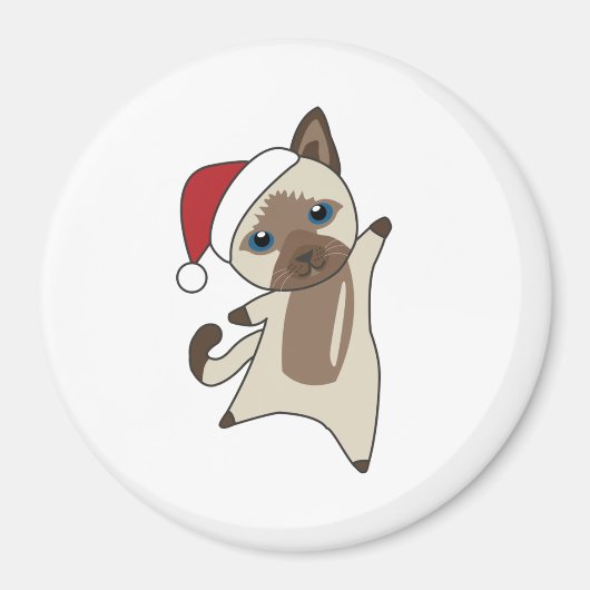 Weihnachtsschnee Wintertiere Katzen Magnet (Vorne)