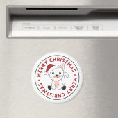 Weihnachtsschnee Wintertiere Katzen Magnet (In Situ (Geschirrspüler))