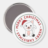 Weihnachtsschnee Wintertiere Katzen Magnet (Vorderseite/Rückseite)