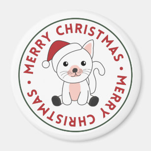 Weihnachtsschnee Wintertiere Katzen Magnet